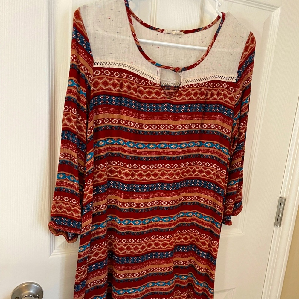 6/$20 Hem & Thread Tunic Length Top or Short Dress, Beautiful Colors & Design